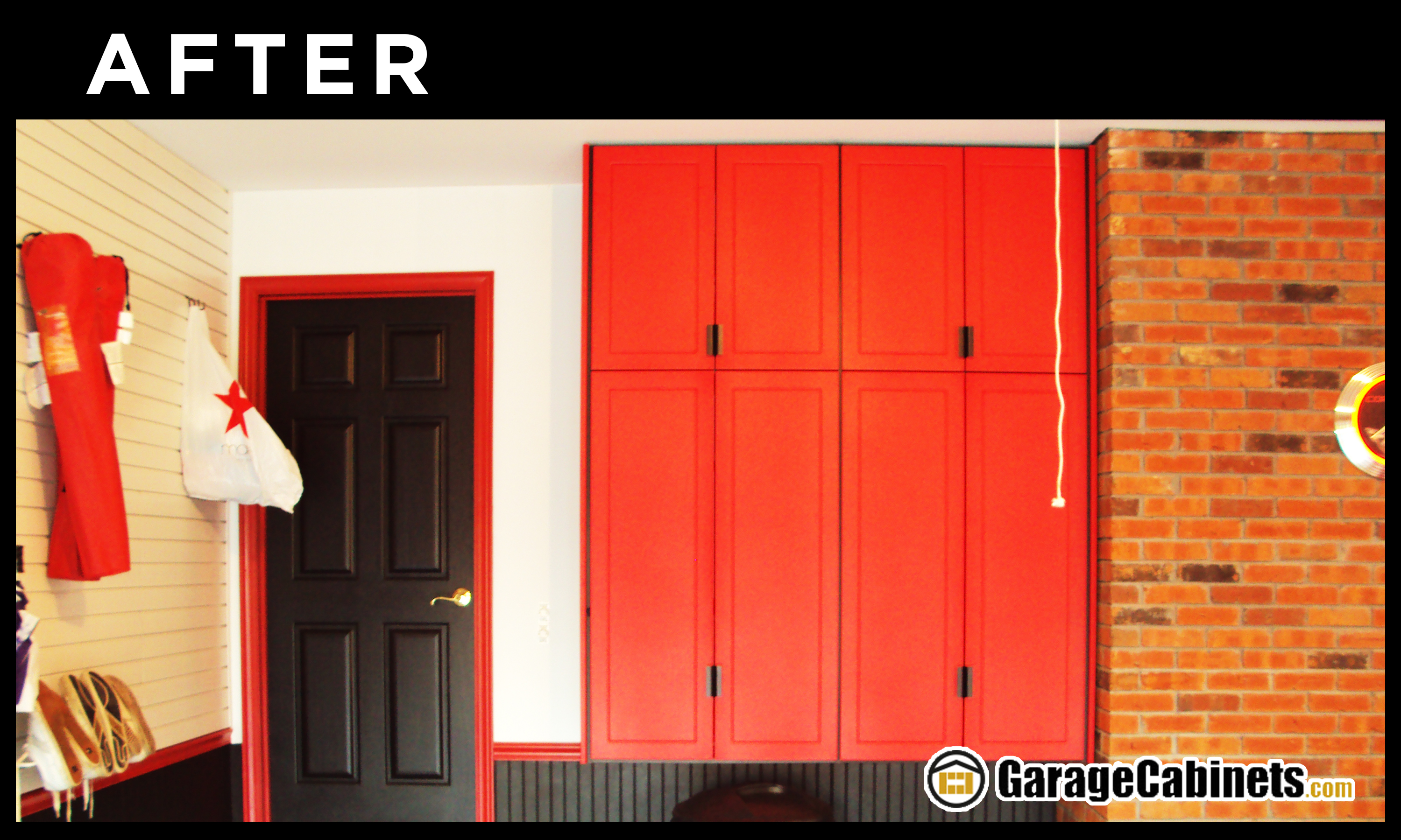 Organized Entry Door Into House Garage makeover completed.