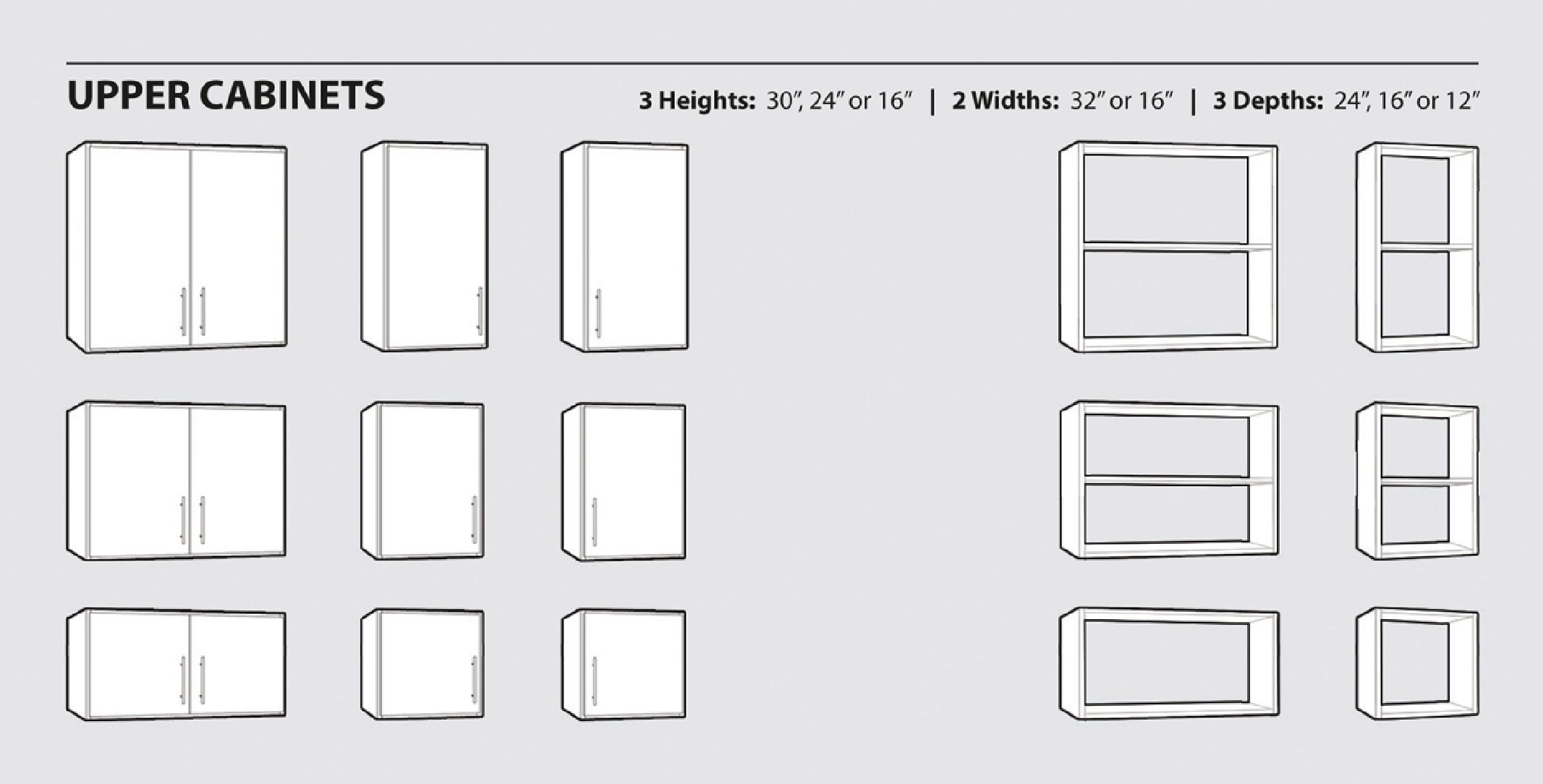 Upper Cabinet Choices There are many upper garage cabinet choices