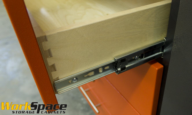 WorkSpace Storage Cabinets use high quality dove-tailed drawer boxes.