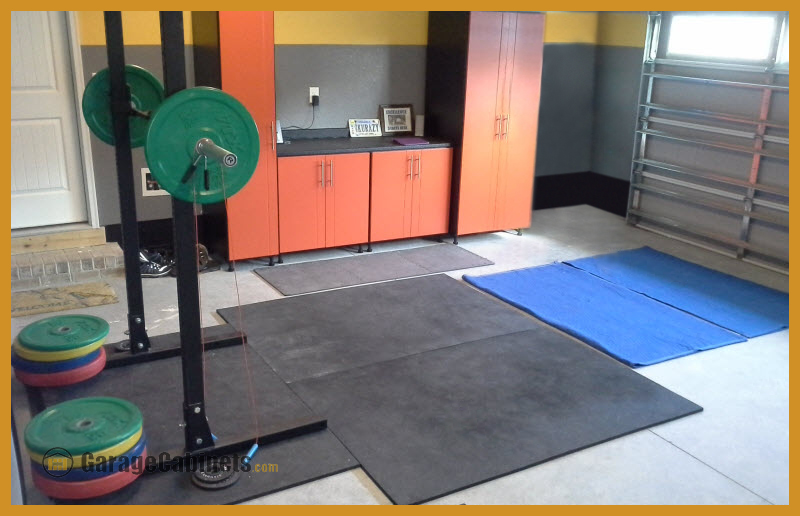 A Virginia Garage Turned Into A Garage Gym Using WorkSpace Garage Cabinets