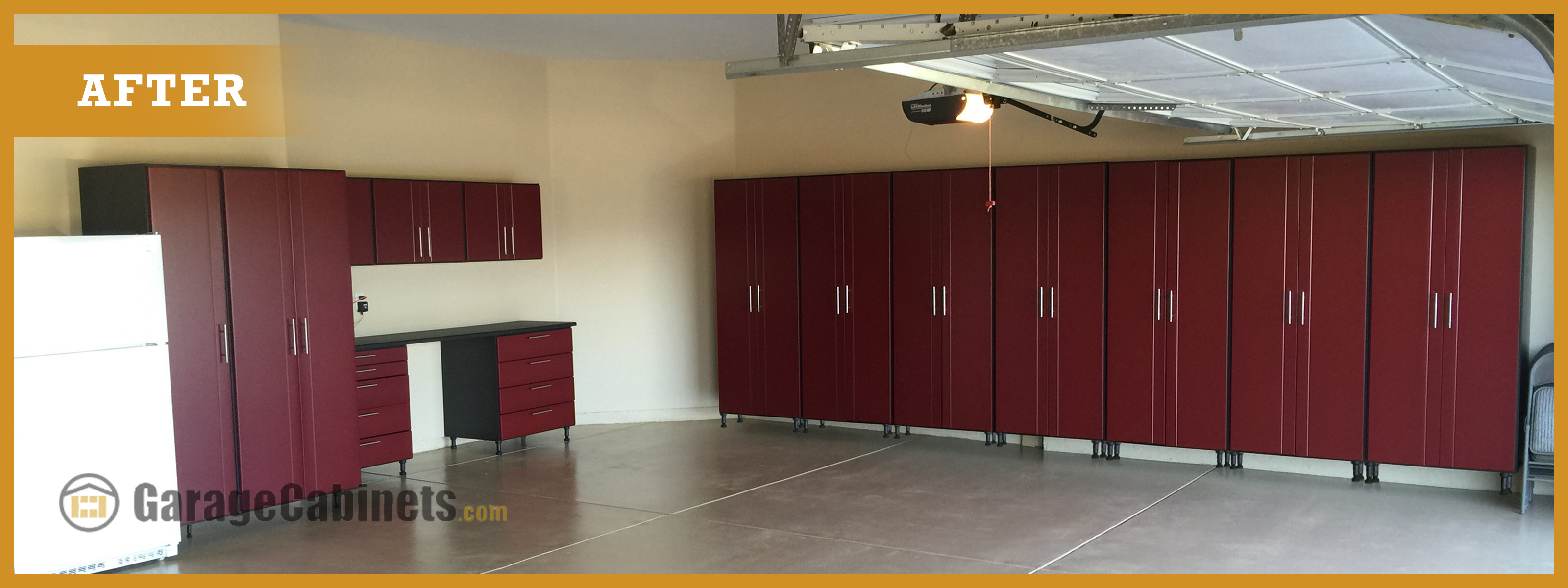 An expansive garage storage solution for this California garage.