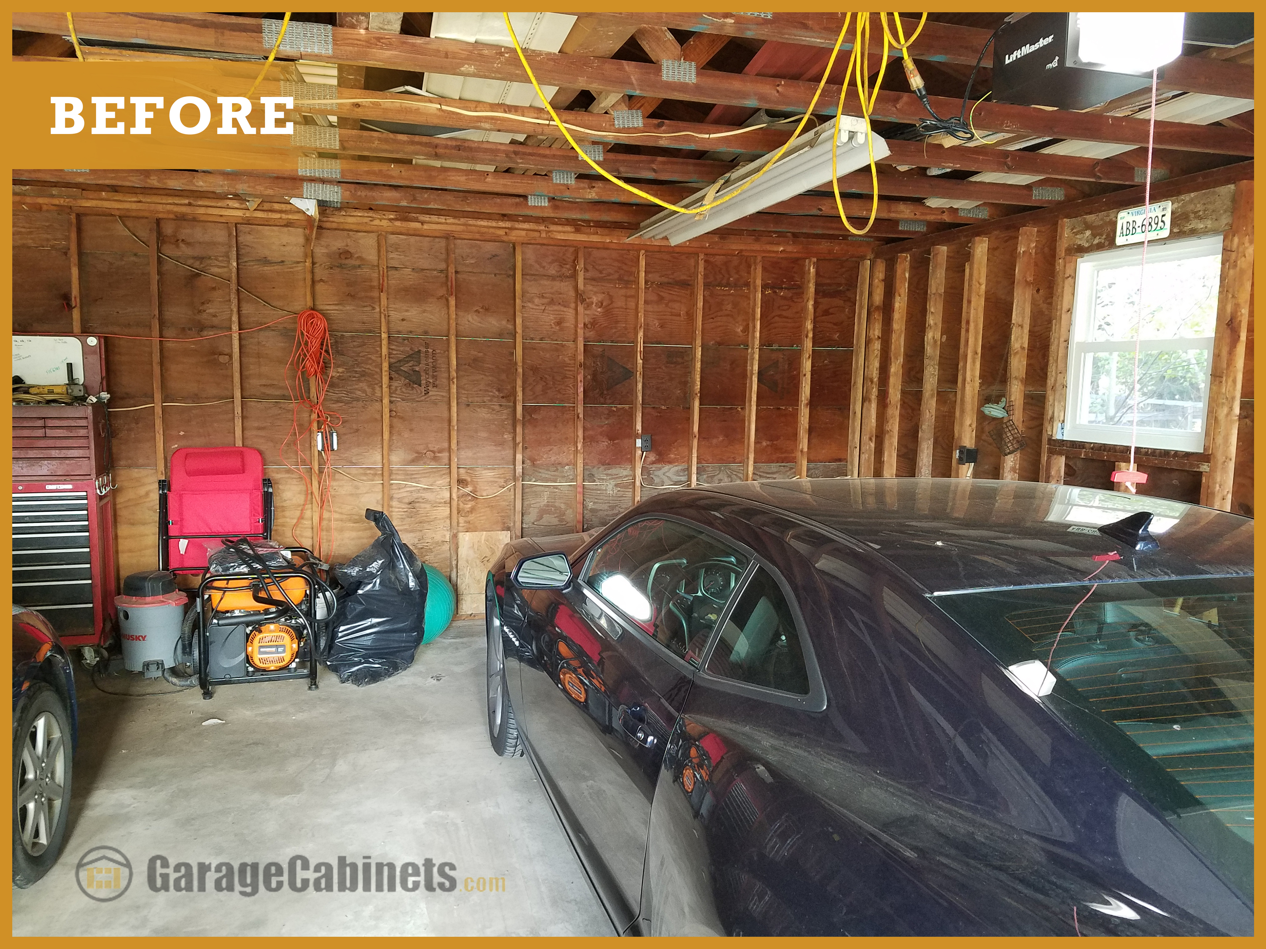 Garage storage needed badly in the Maryland garage.