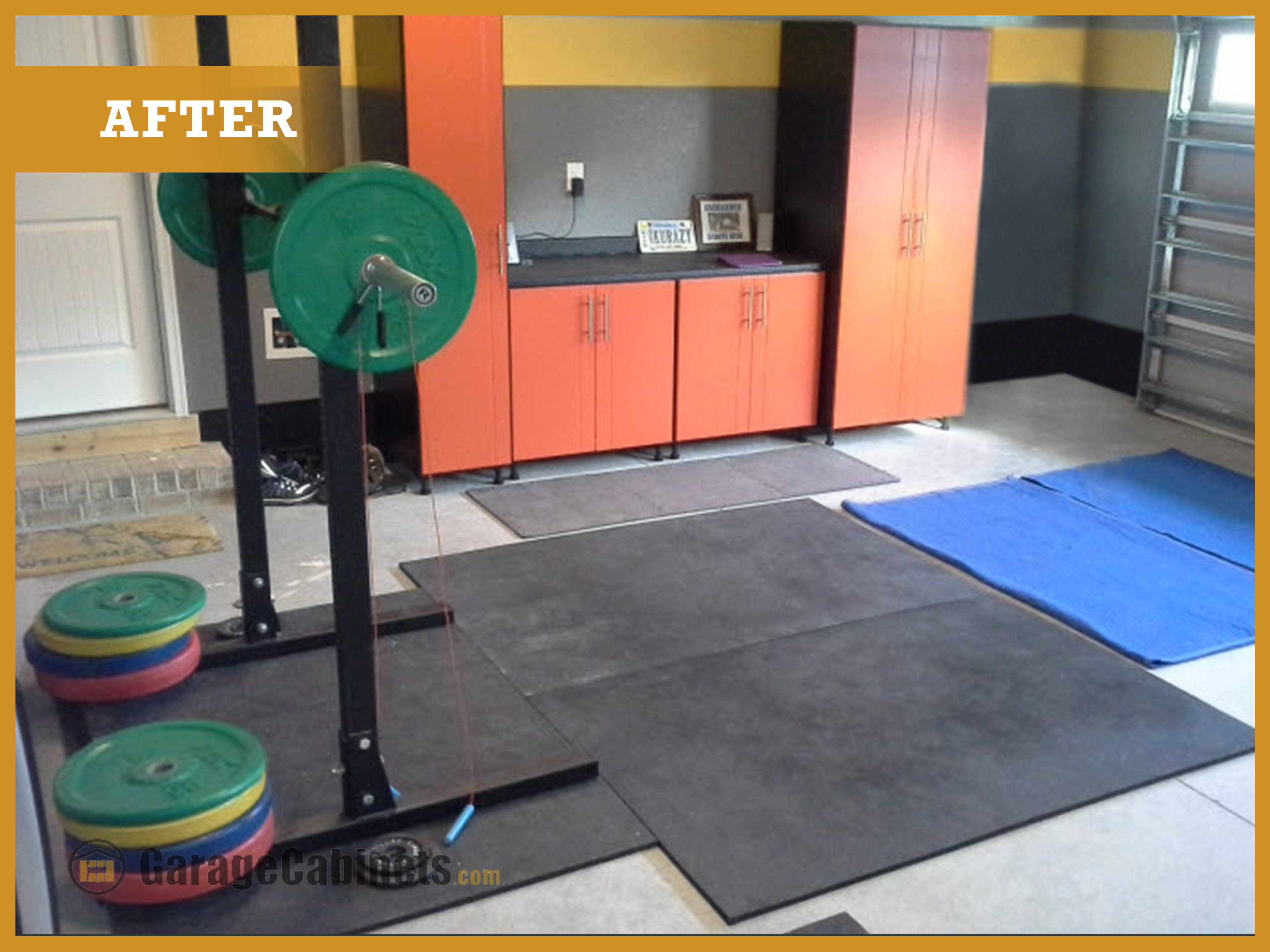 "After" Garage Storage Solution in a Virginia Garage Gym