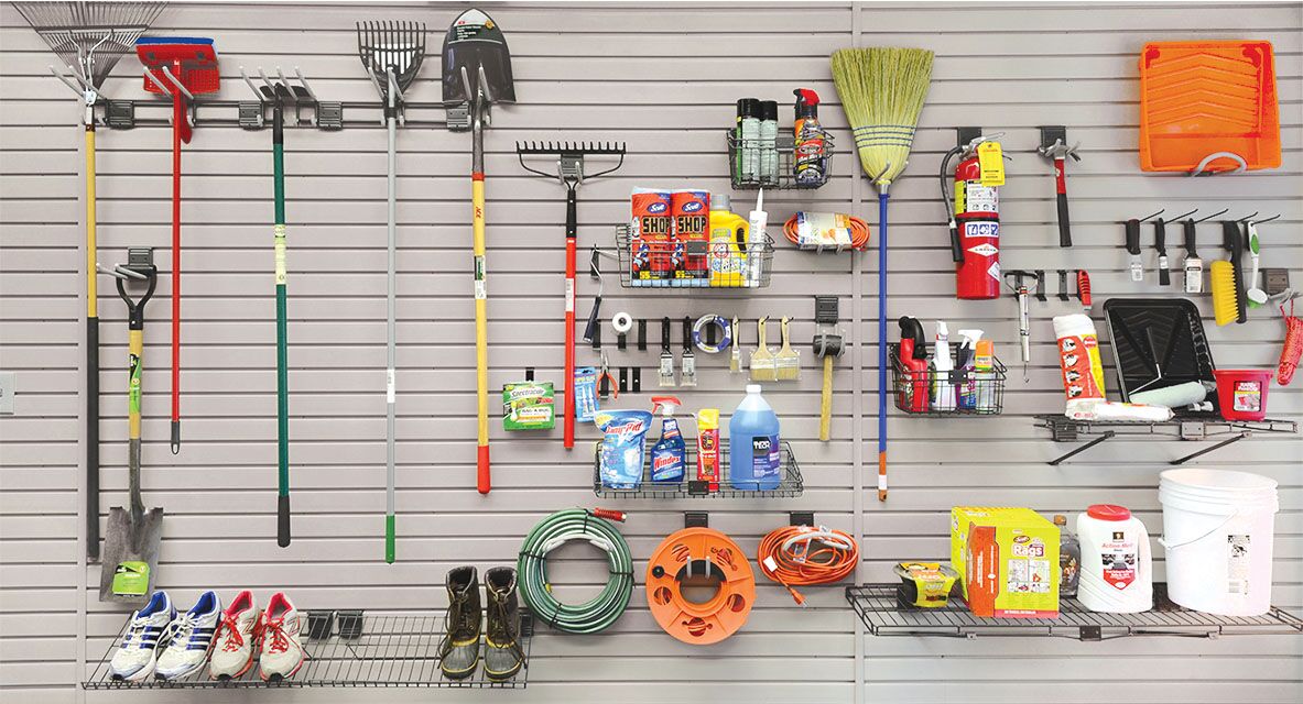 slatwall garage storage accessories