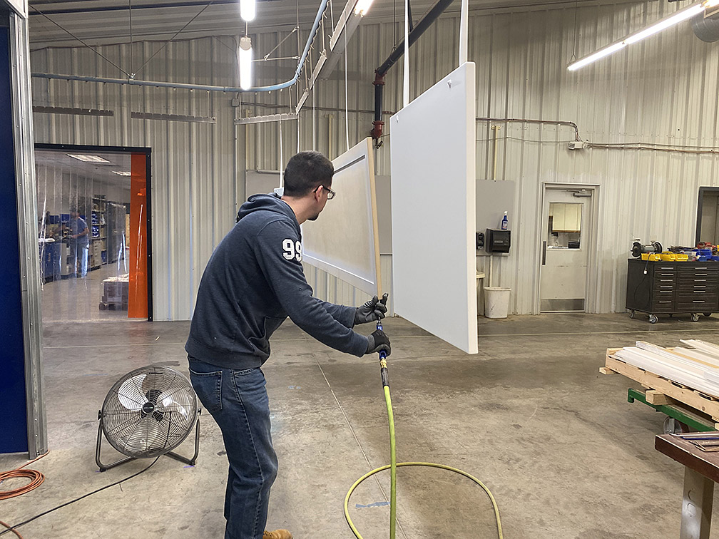 Panels prepared for powder coat