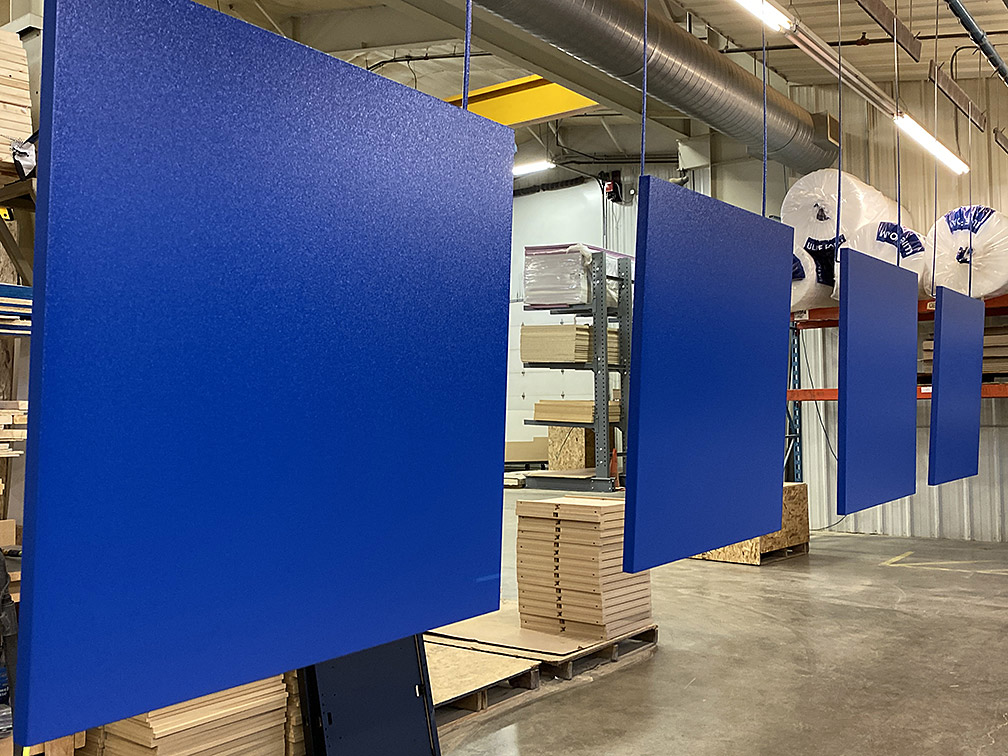 Powder-coated panels