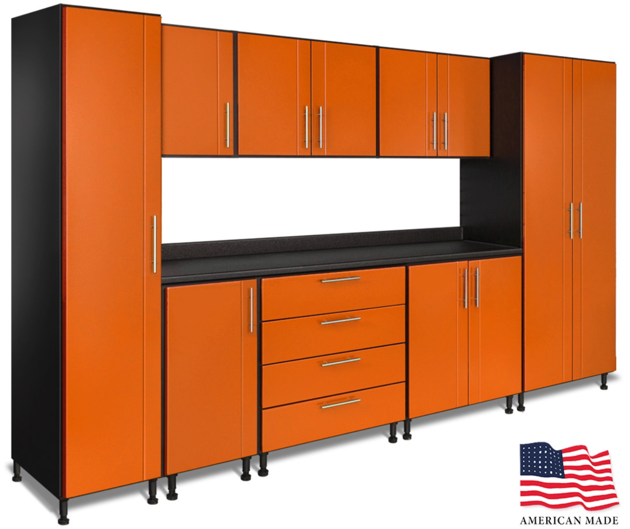 garage cabinets orange example