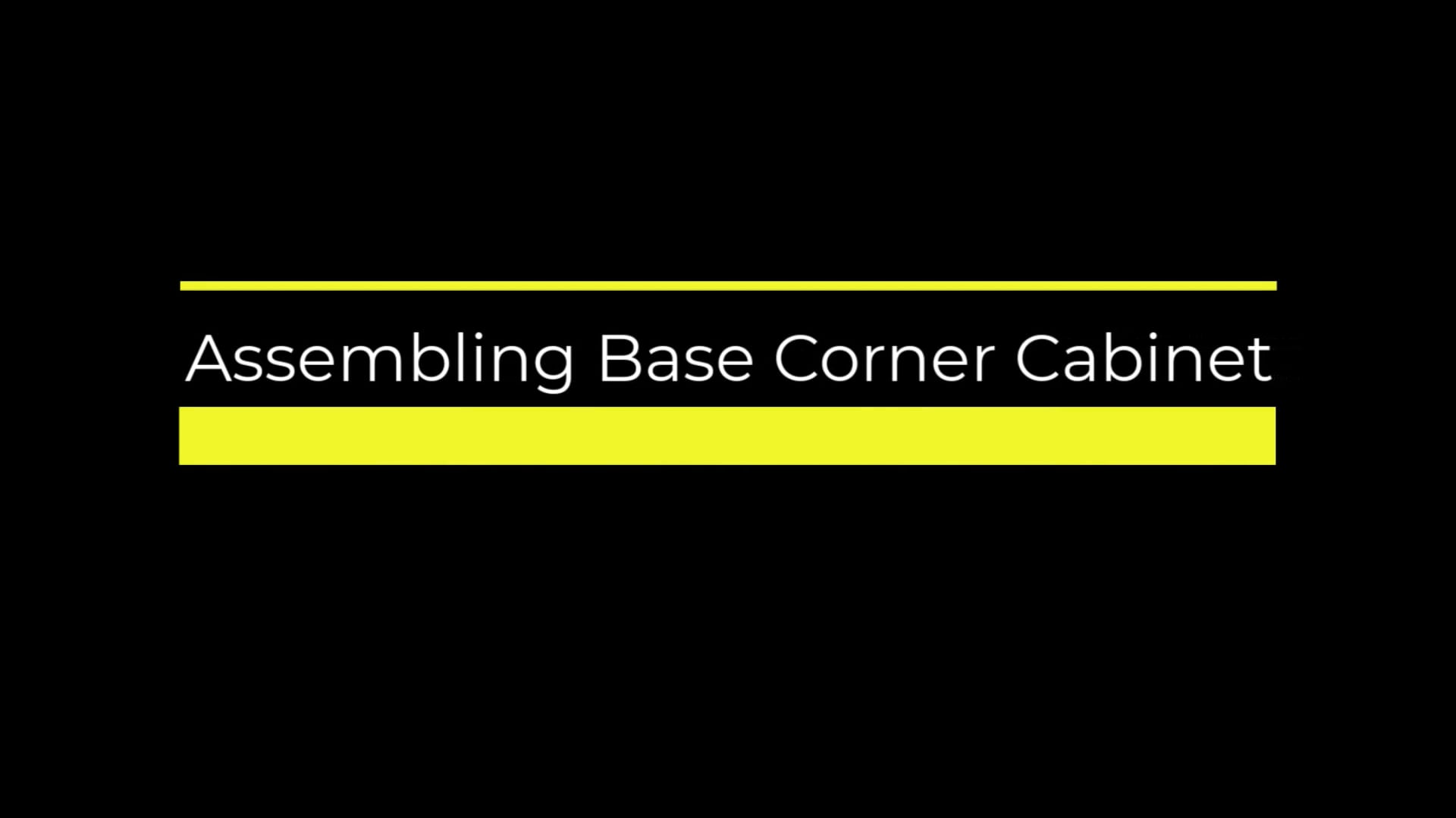 Assembling Base Corner Cabinets