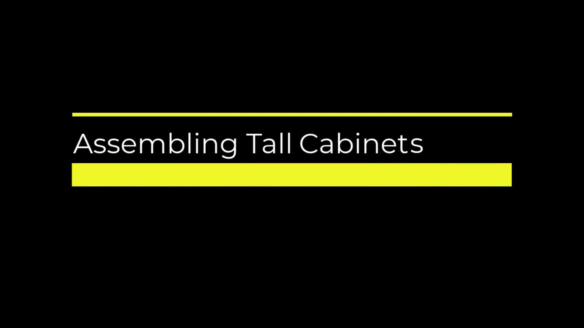 Assembling Tall Cabinets
