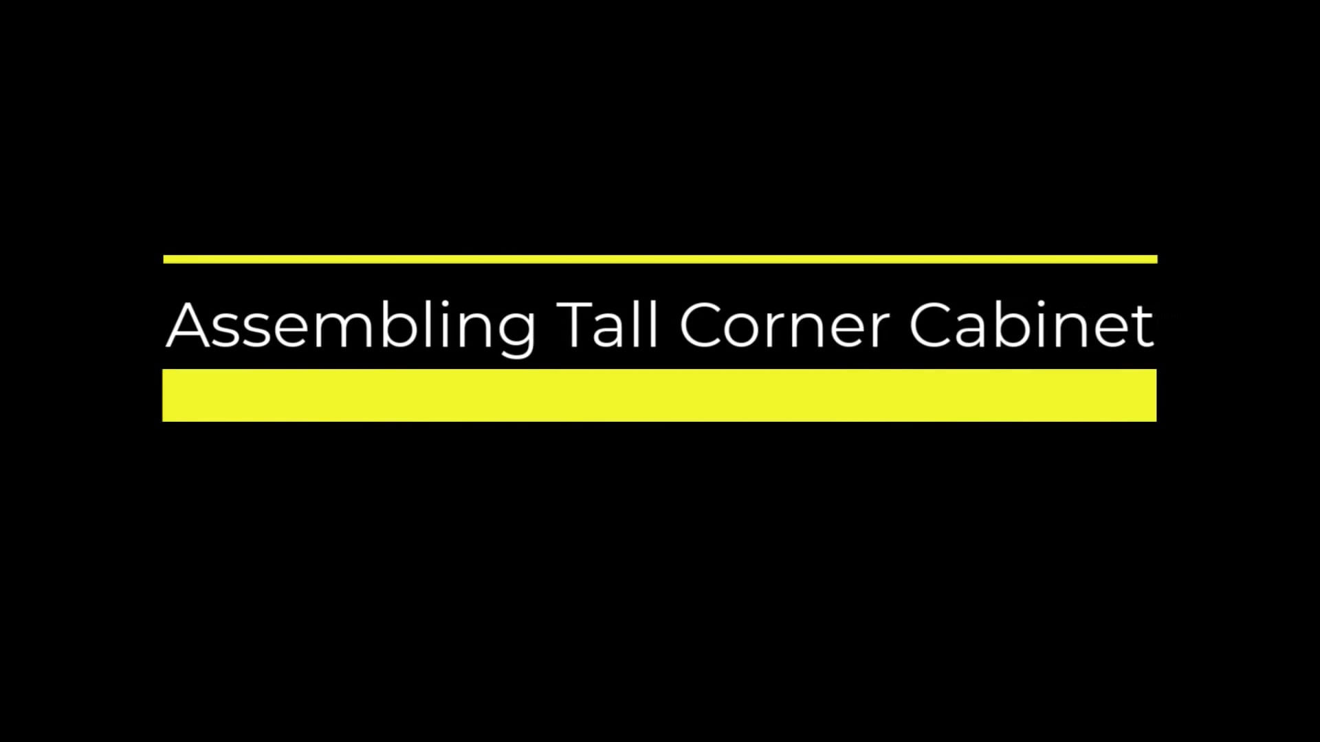 Assembling Tall Corner Angled Cabinets