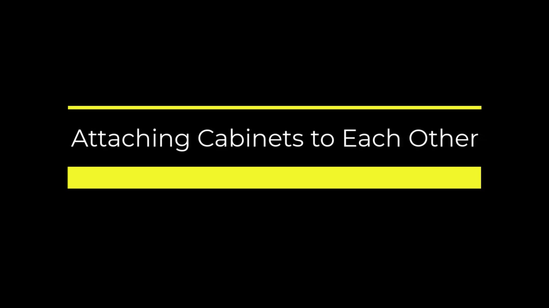 Attaching Cabinets to each other