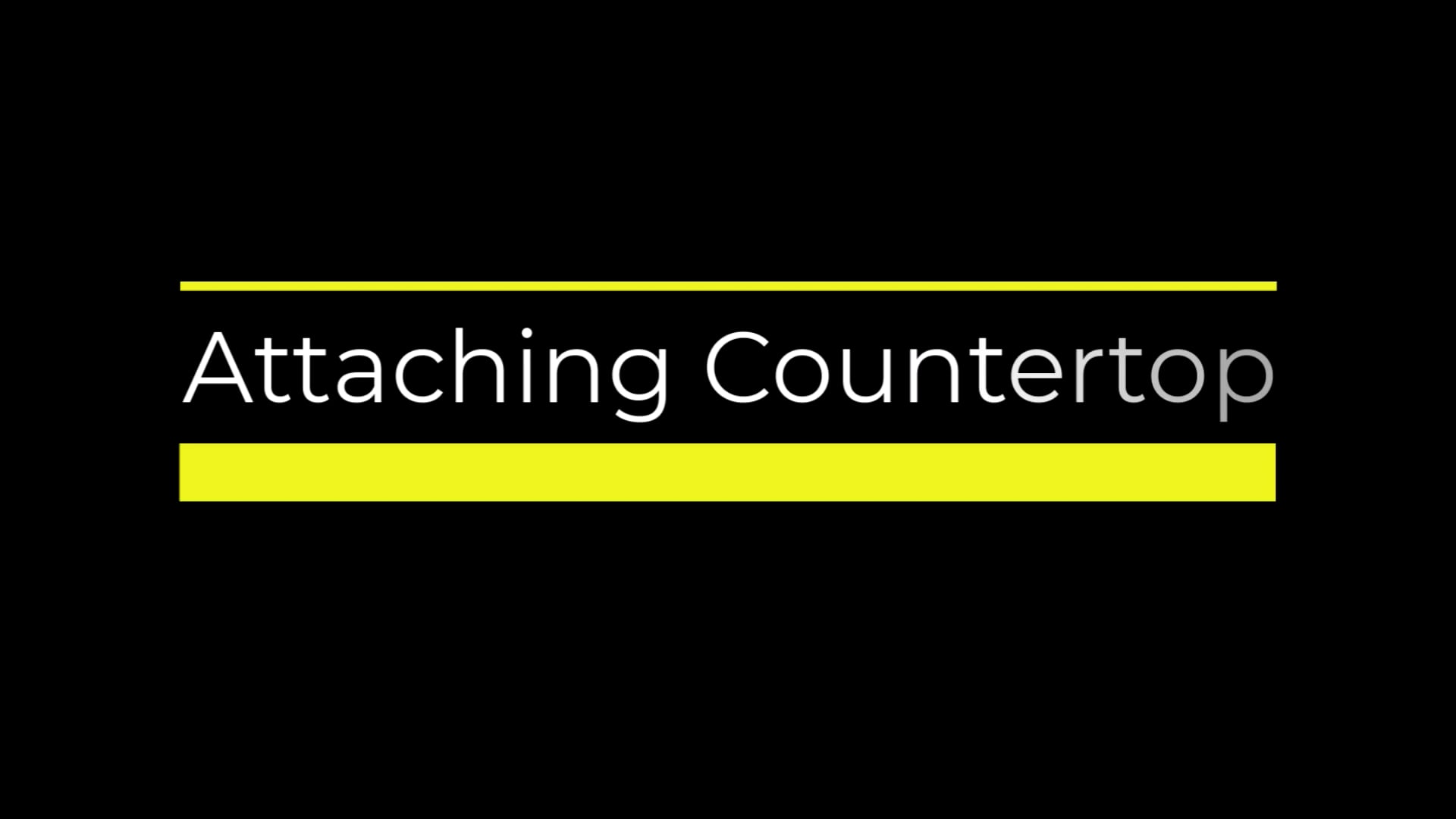 Attaching Countertops