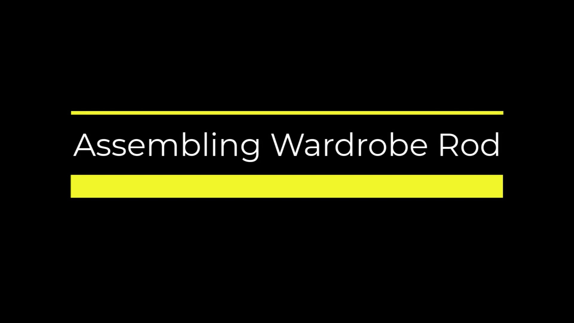 Attaching Wardwrobe Rod