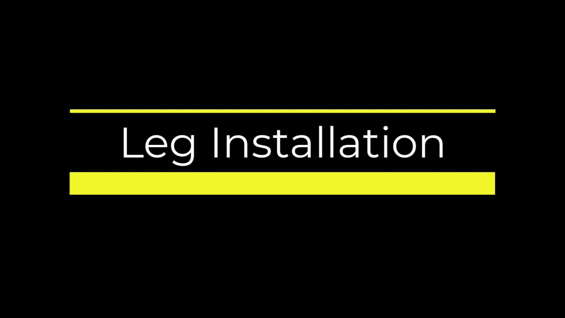 Installing Legs