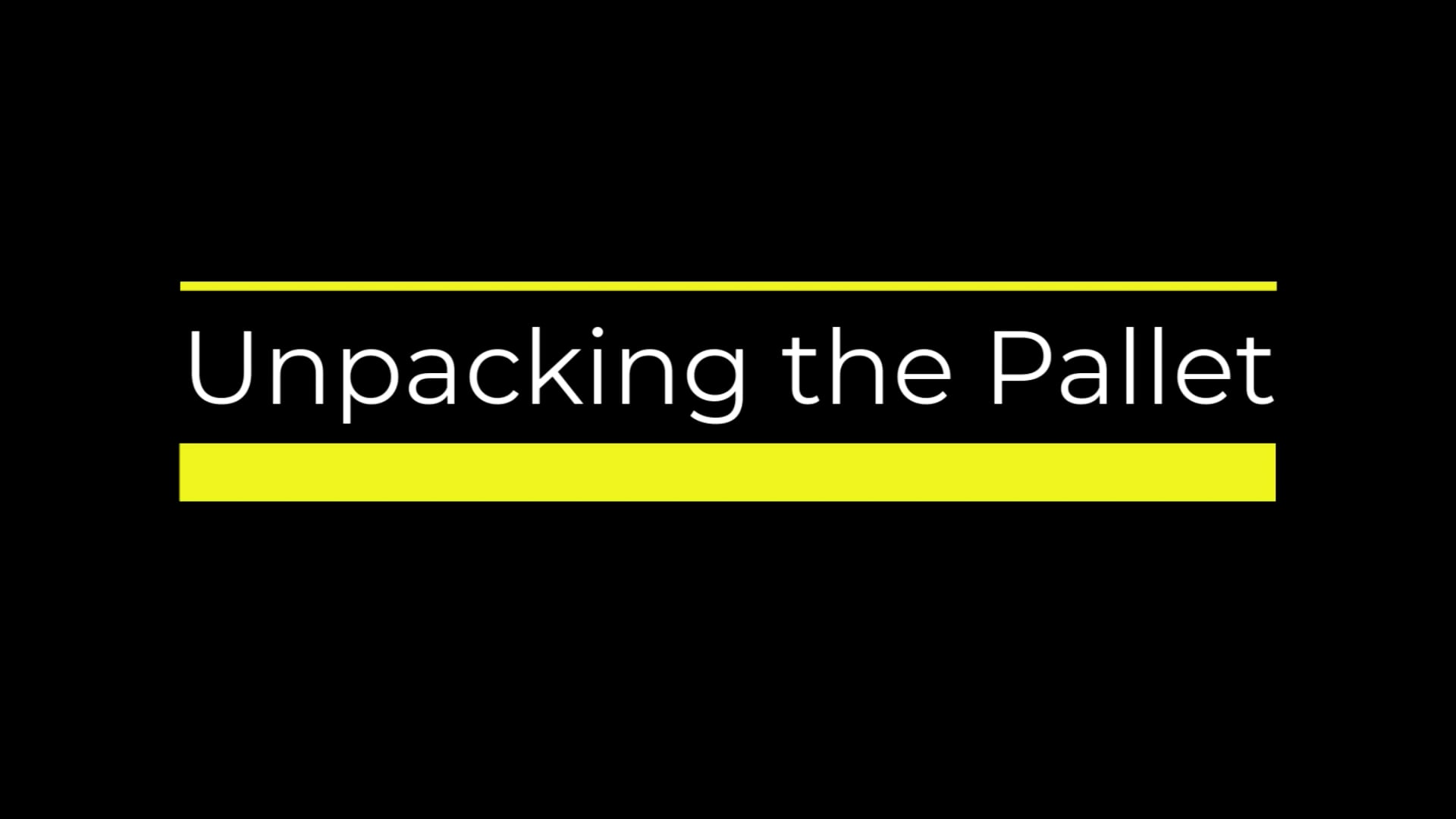 Unpacking the Pallet